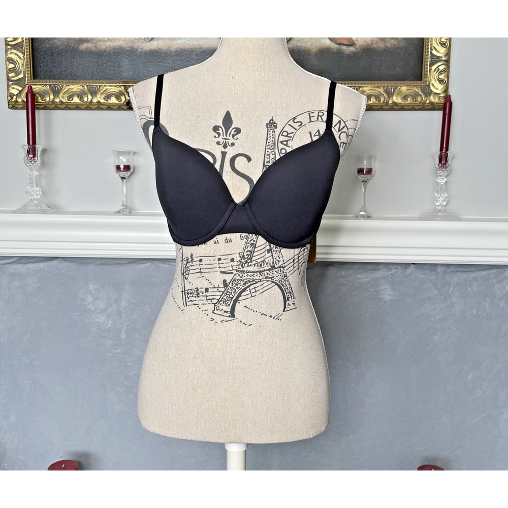 Skims Fits Everybody T-Shirt Black Underwire Bra 32DD